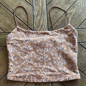 Aeropostale Brown Floral Camisole